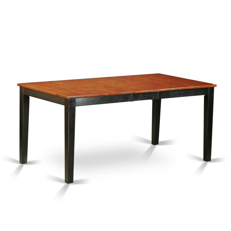 East West Furniture Dining Room Set Black & Cherry, NINO7-BCH-W