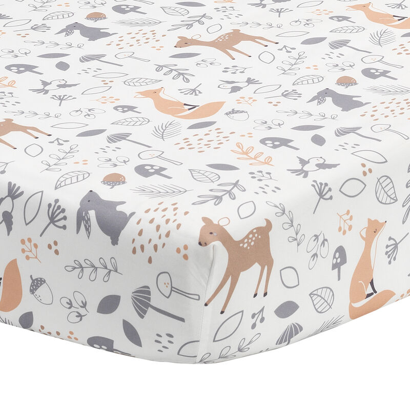 Bedtime Originals Deer Park 3-Piece Crib Bedding Set - Gray, Animals, Woodland