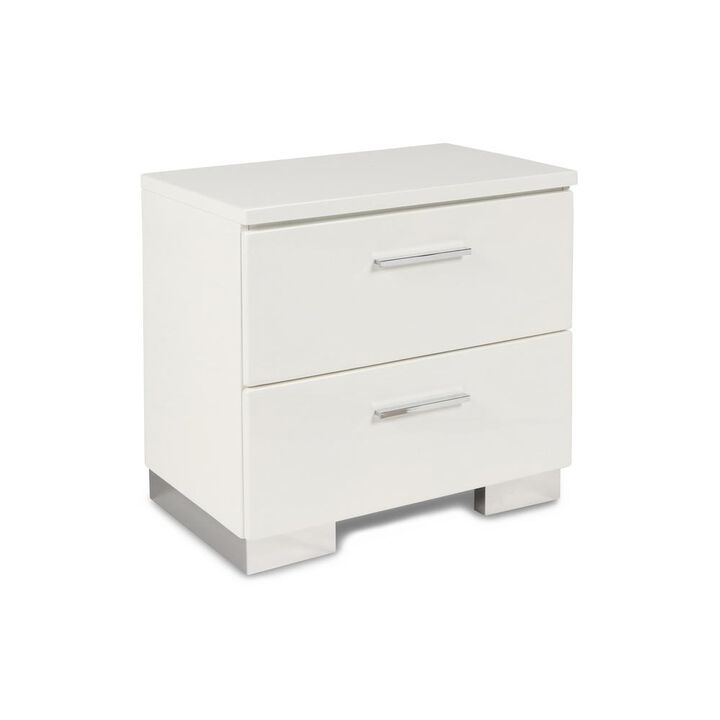 New Classic Furniture Furniture Sapphire Solid Wood 2-Drawer Nightstand in White