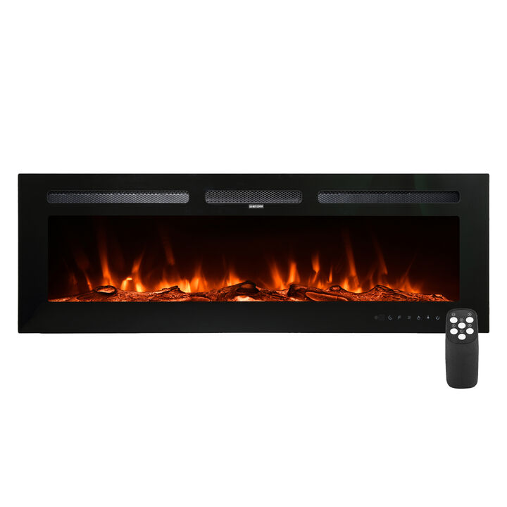 MONDAWE 50" Recessed Wall-Mounted Electric Fireplace 5000 BTU Heater with Remote Control MONDAWE 50" Recessed Wall-Mounted Electric Fireplace 5000 BTU Heater with Remote Control