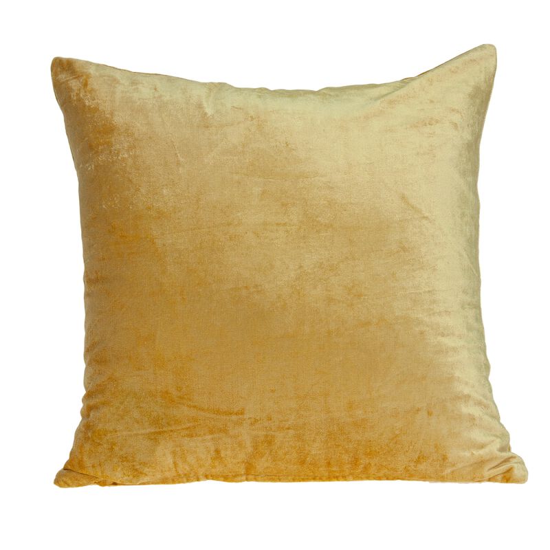 20” Yellow Transitional Throw Pillow