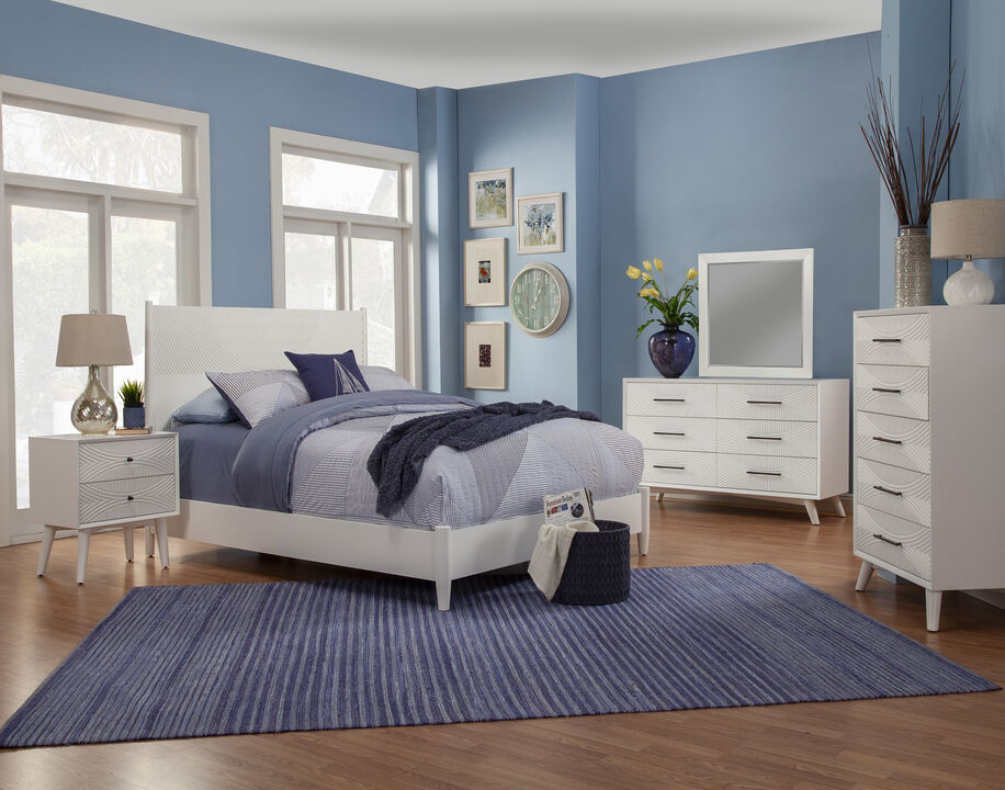 Tranquility Queen Panel Bed, White