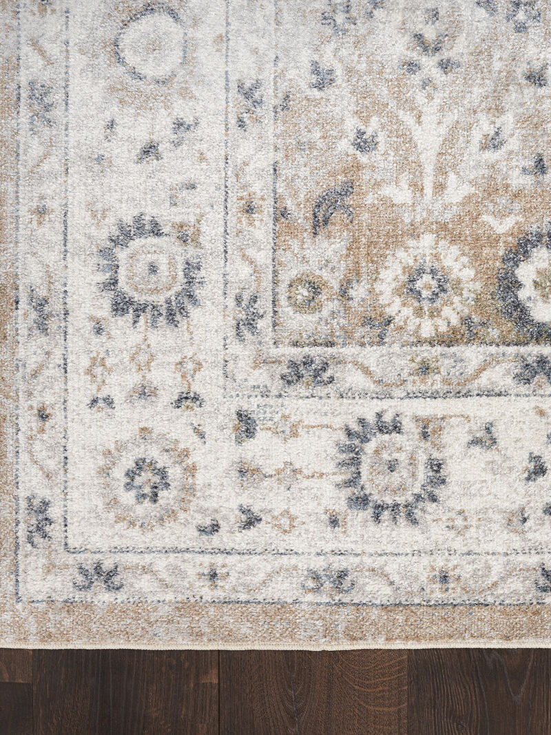 Astra Machine Washable ASW16 Silver/Taupe 7'10" x 10' Rug