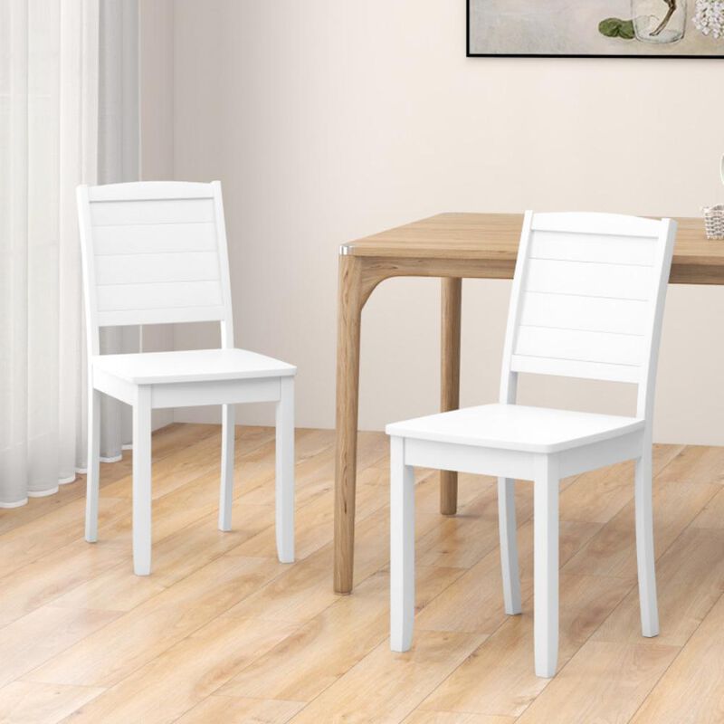Hivvago Set of 2 Wooden Dining Chairs Mid Century Farmhouse Retro Kitchen Chairs