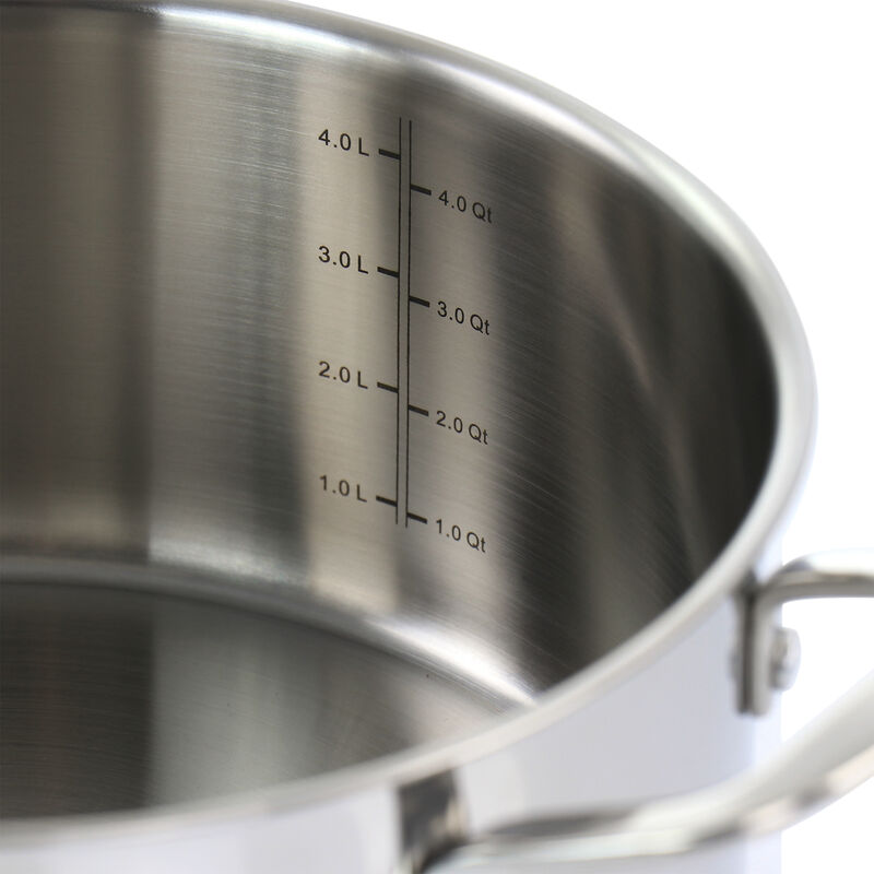 Martha Stewart 5 Quart Stainless Steel Dutch Oven with Vented Glass Lid