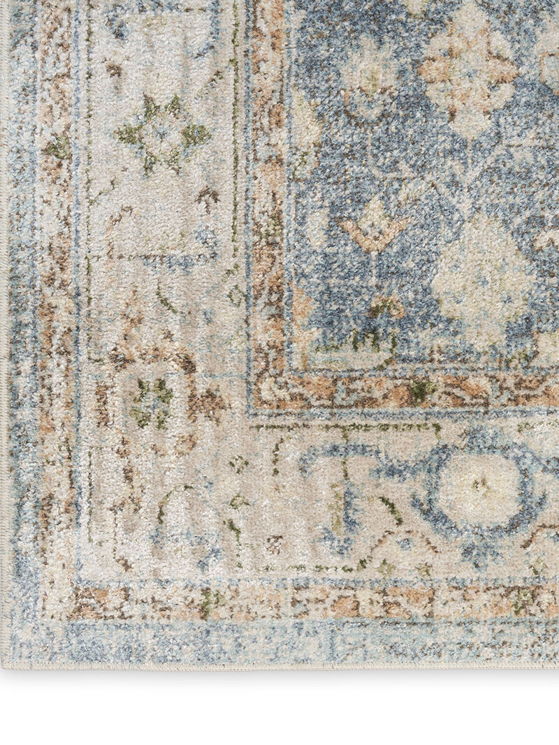 Astra Machine Washable ASW11 Silver/Blue 3'3" x 5' Rug