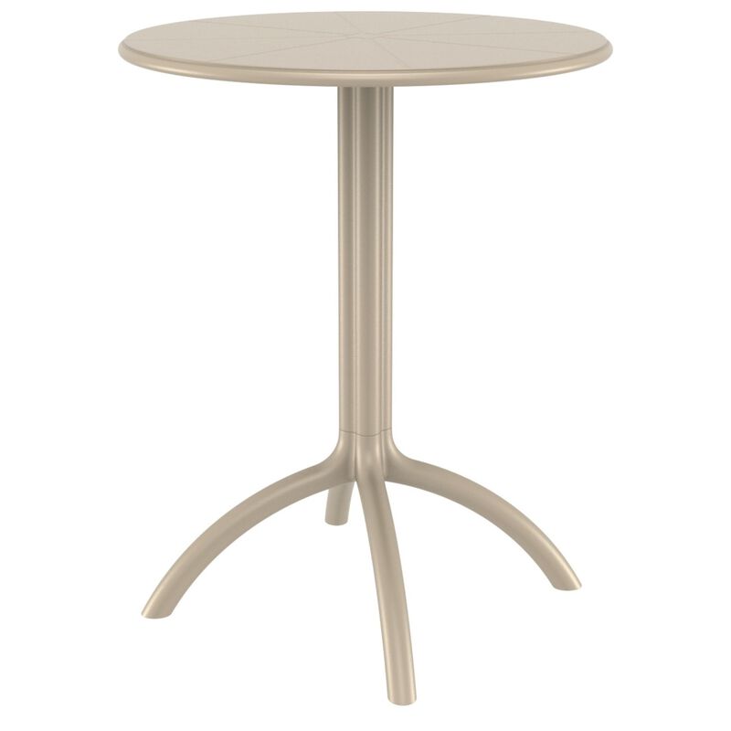 29" Silver Durable Round Outdoor Patio Dining Table