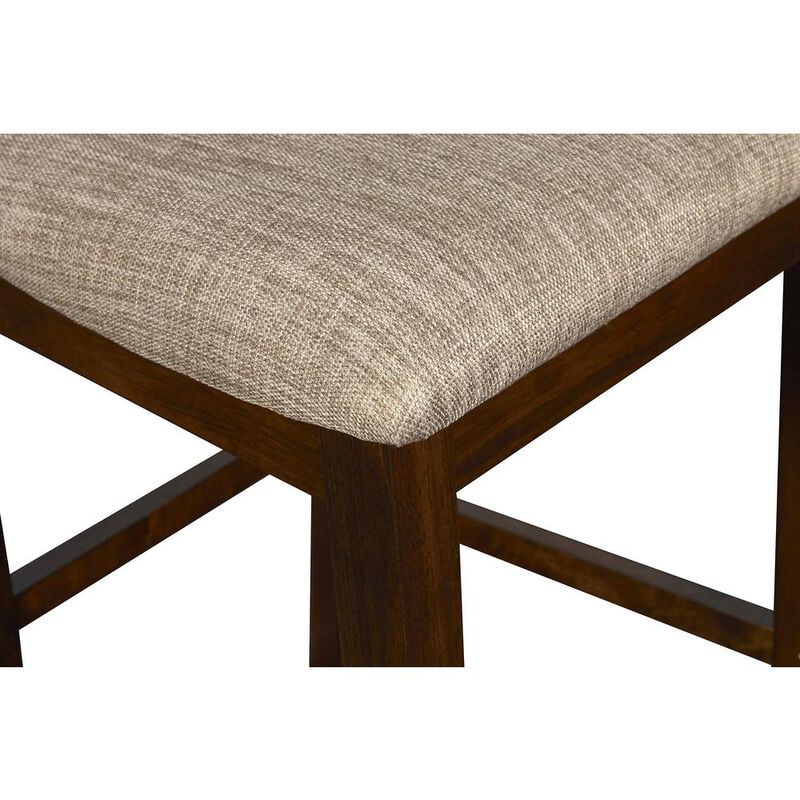 New Classic Furniture Gia Cherry Wood Counter Chair with Fabric Seat (Set of 4)
