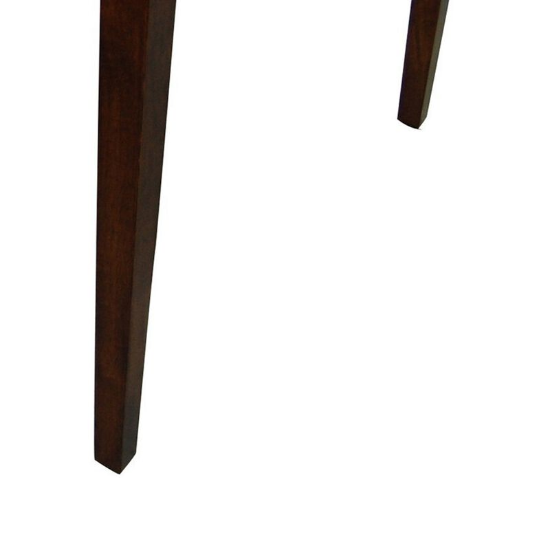 Nova 60 Inch Rectangular Dining Table, Tapered Legs, Rich Walnut Brown-Benzara