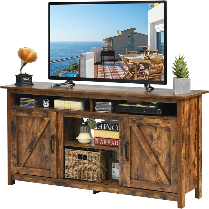 Industrial TV Stand Entertainment Center with Shelve and Cabinet