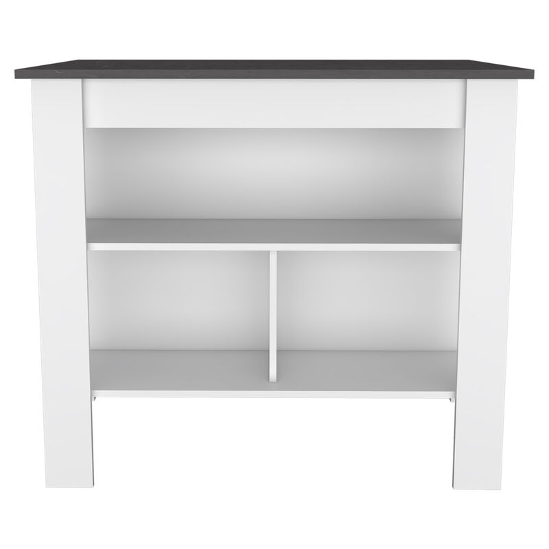 Kitchen Island Dozza, Kitchen, White / Onyx