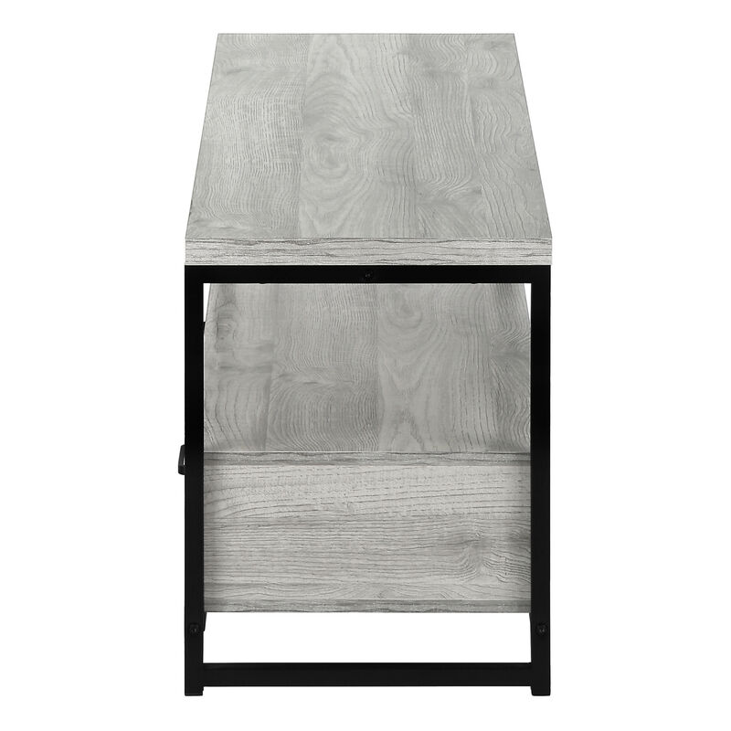 Monarch Specialties I 2871 Tv Stand, 48 Inch, Console, Media Entertainment Center, Storage Drawers, Living Room, Bedroom, Laminate, Metal, Grey, Black, Contemporary, Modern