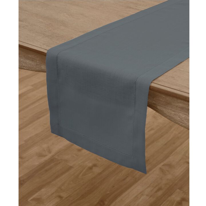 Solino Home 100% Pure Linen Table Runner | Classic Hemstitch for Valentines