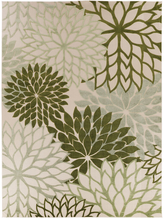 Aloha ALH05 Ivory/Green 3'6" x 5'6" Rug