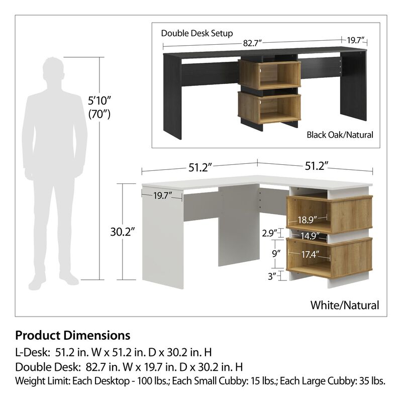 Nelson 2 Way Desk