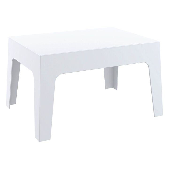 27.5" Silver Stackable Outdoor Patio Coffee Table