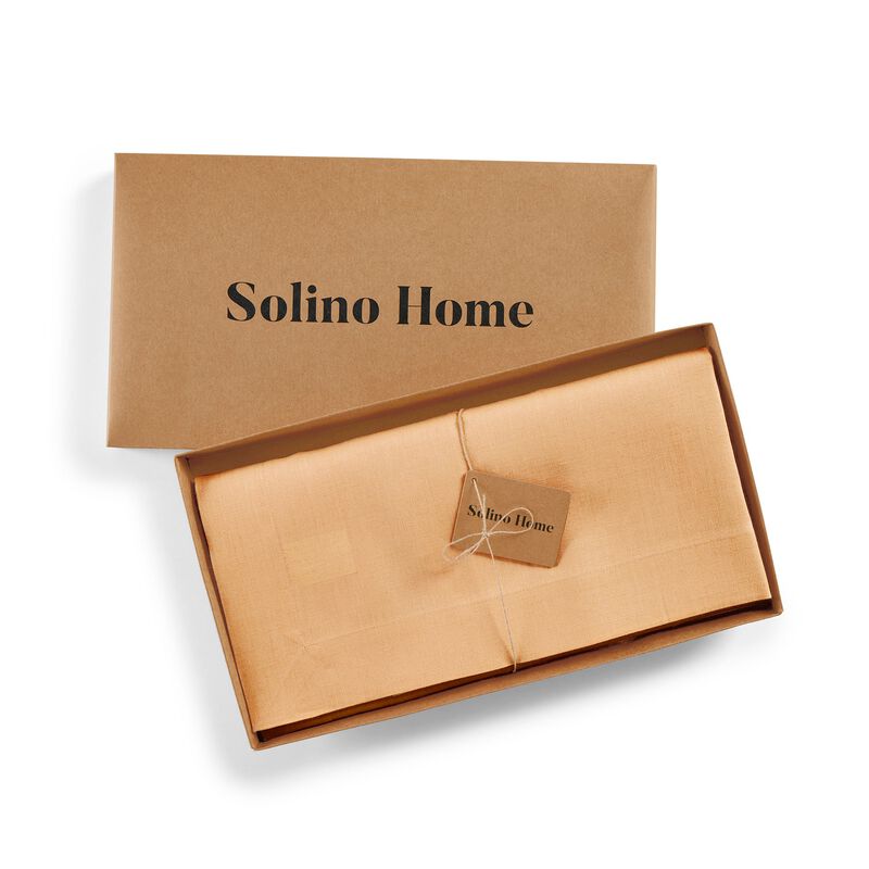 Solino Home 100% Pure Linen Table Throw 52 x 52 Inch | Fete