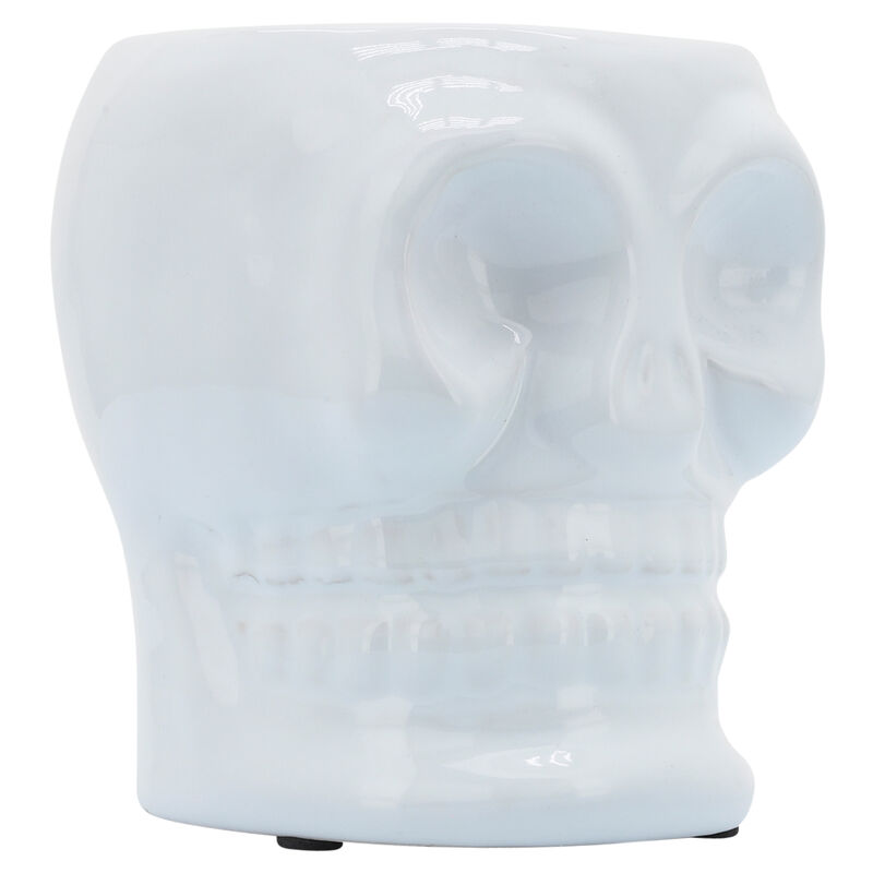 5" Skull Vase, White