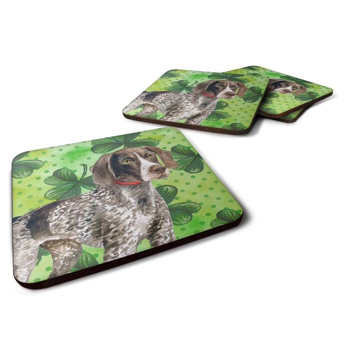 Caroline's Treasures German Shorthaired Pointer St Patrick's Decorative coasters, Multicolor