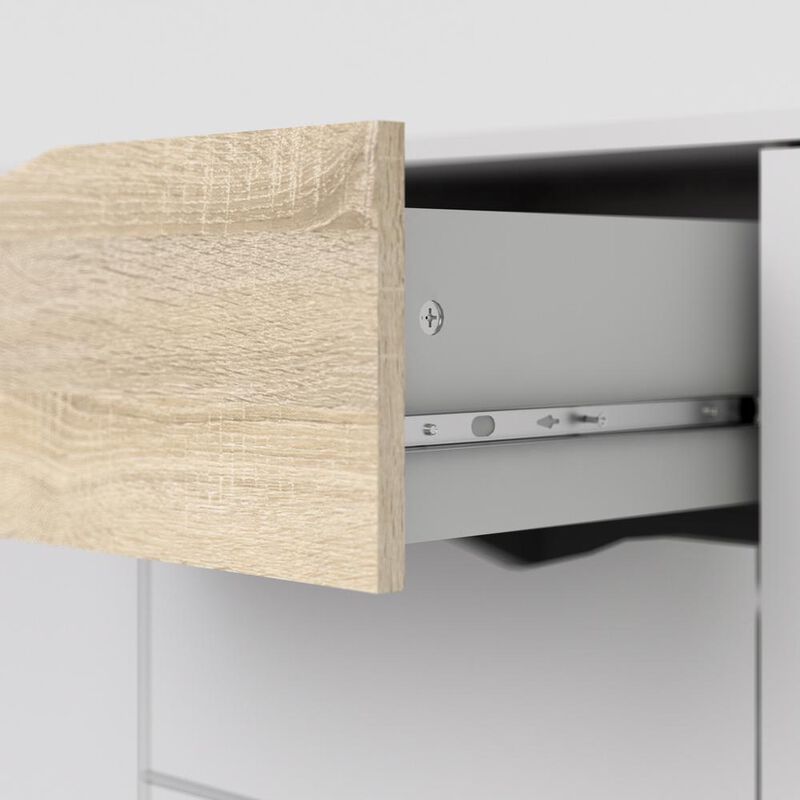 Tvilum Diana Sideboard with 3 Doors and 3 Drawers, White/Oak Structure