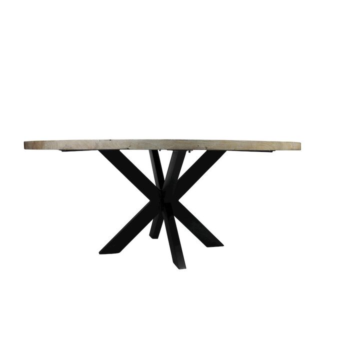 Alex Hamilton Felix 72 Dining Table with Iron Legs