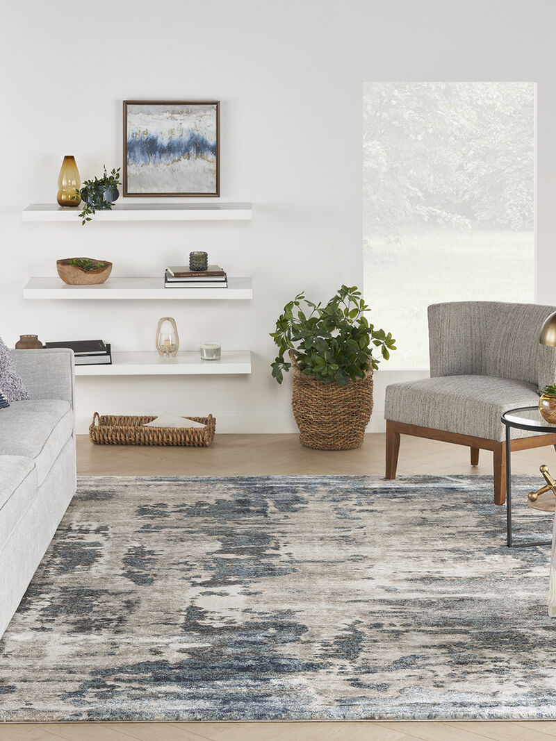 American Manor AMR04 Ivory/Blue 3'11" x 5'11" Rug