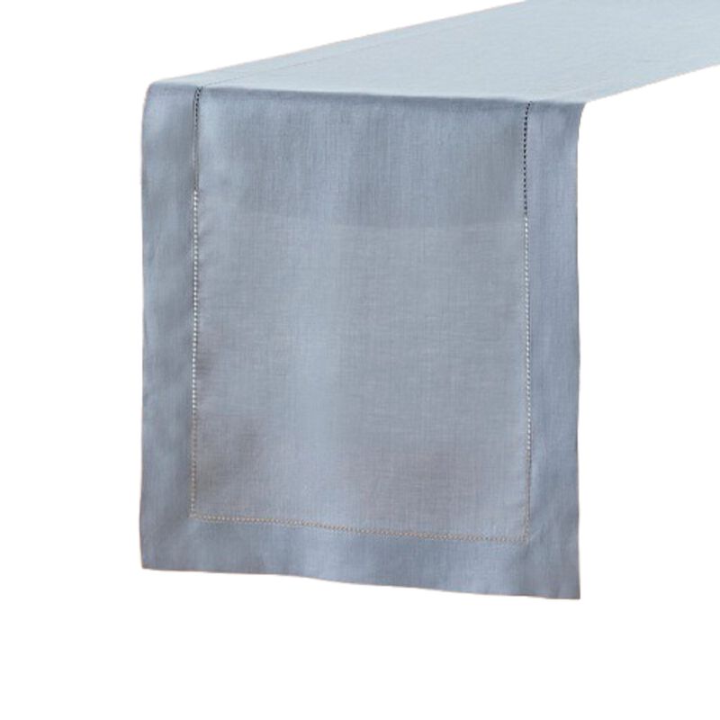 Solino Home 100% Pure Linen Table Runner | Classic Hemstitch for Thanksgiving, Christmas