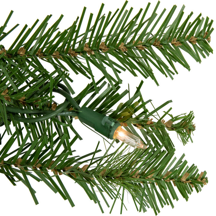 9' x 10" Pre-Lit Rockwood Pine Artificial Christmas Garland  Clear Lights