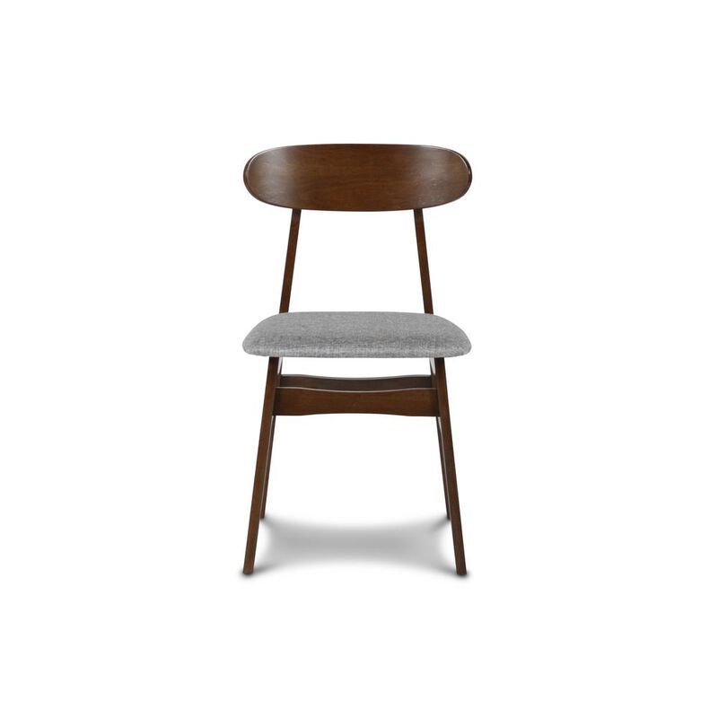 New Classic Furniture Furniture Morocco Dining Chair with Cushion- Set of 2- Gray