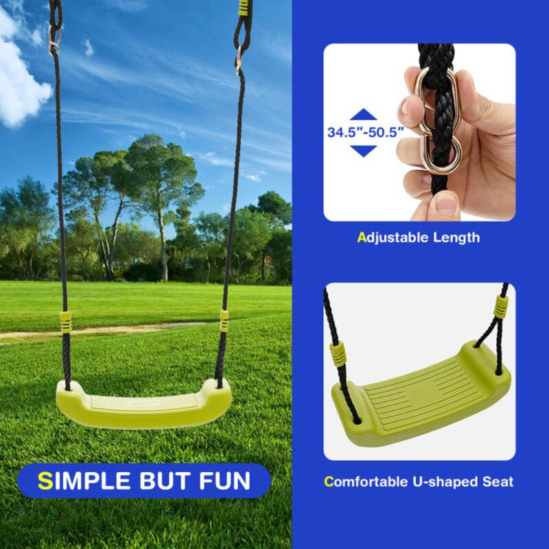 Hivvago 440 Pounds Kids Swing Set with Two Swings and One Glider