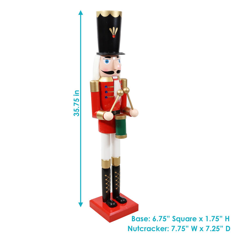 Sunnydaze Noah the Harmonious Indoor Christmas Nutcracker Statue - 35.75 in