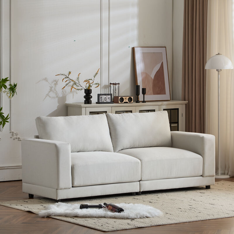 Merax Modern Fabric Loveseat Sofa