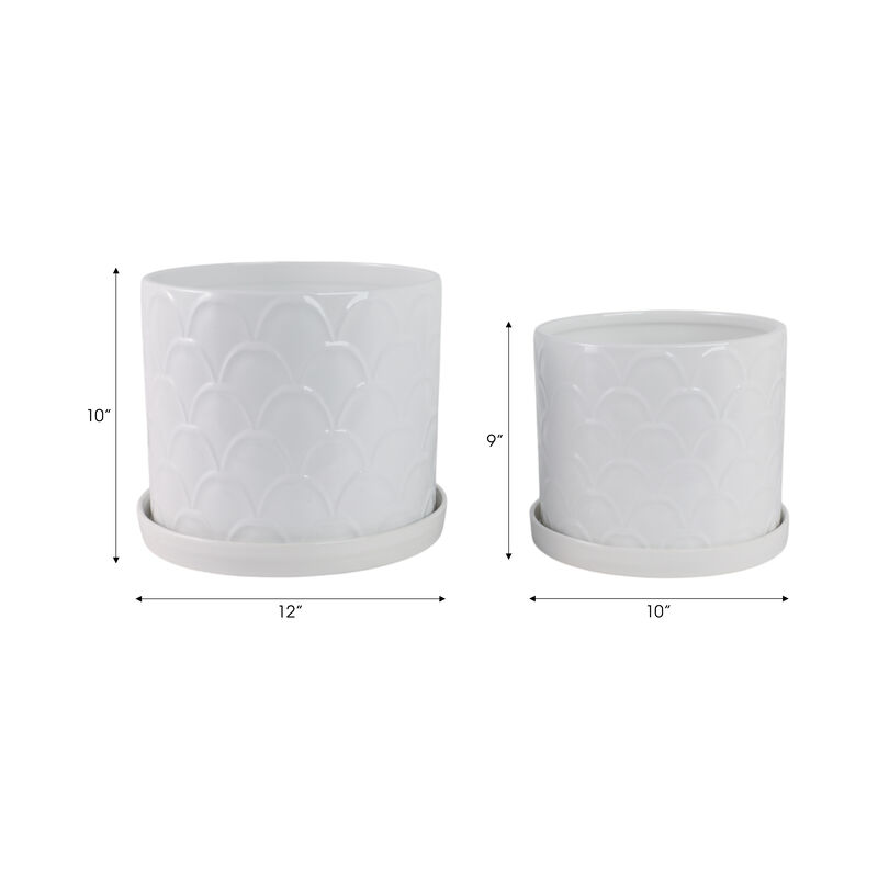 Scallop Planter Set