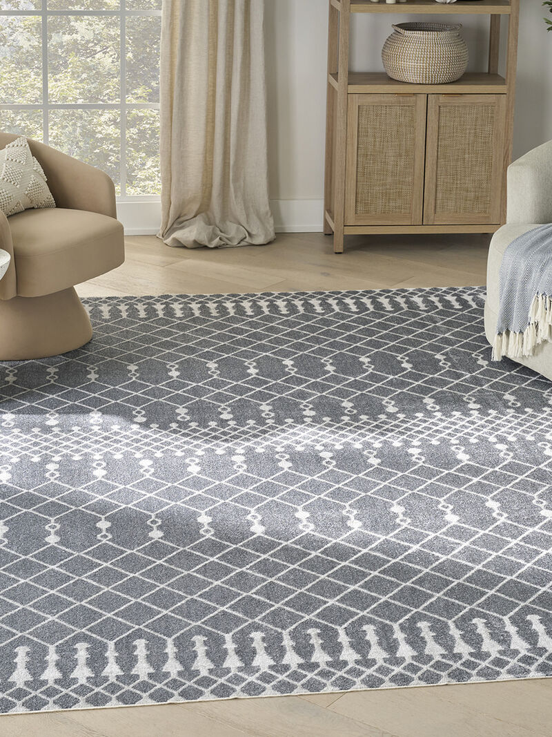 Astra Machine Washable ASW10 Denim 4' x 6' Rug