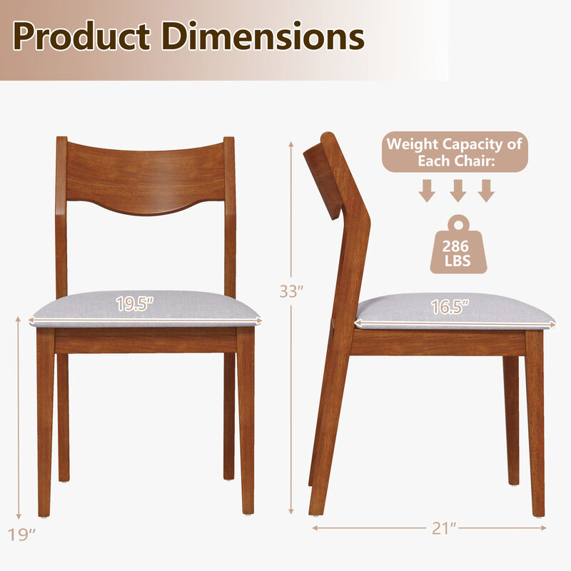 Dining Chair Set of 2 for Modern or Traditional Dining Room Decor