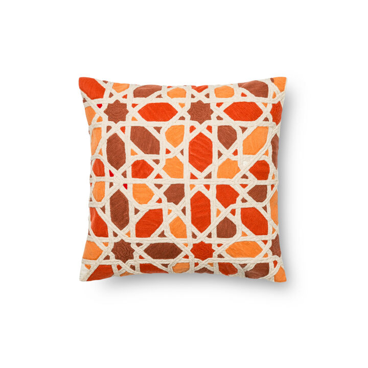 P0301 Orange/Red 18"x18" Poly Pillow