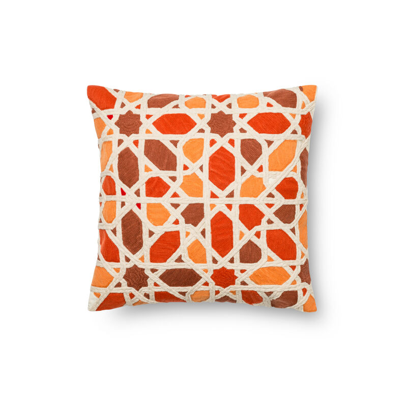 P0301 Orange/Red 18"x18" Poly Pillow