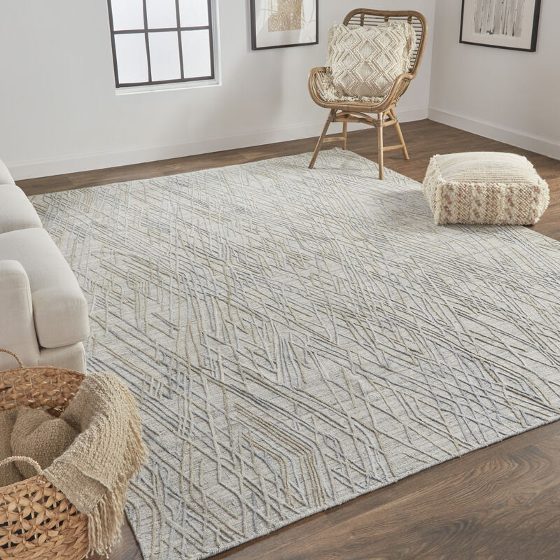 Elias 6589F Gray/Blue 8' x 10' Rug