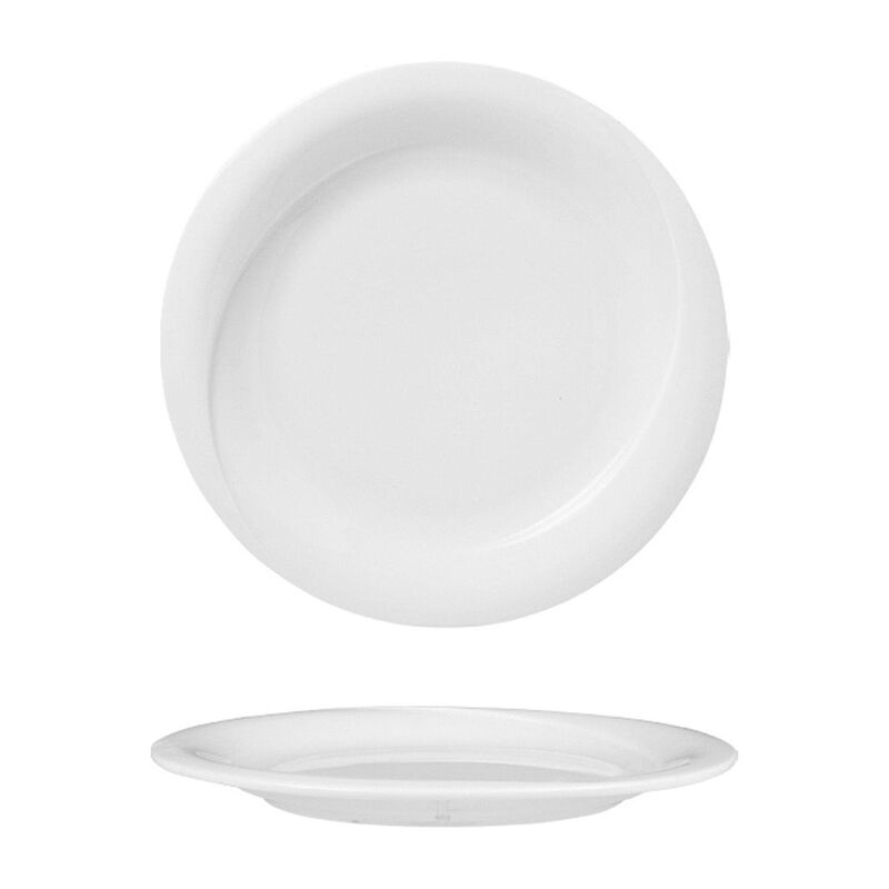 Porcelain X-tanbul dia.7.25" Round White Porcelain Plate (Set of 4)
