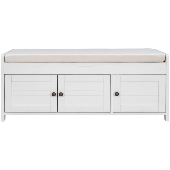43.5 in. Bedroom Bench with 3 Doors