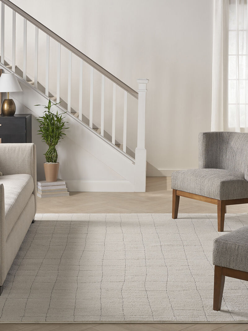 Andes AND04 Ivory/Gray 3'11" x 5'11" Rug