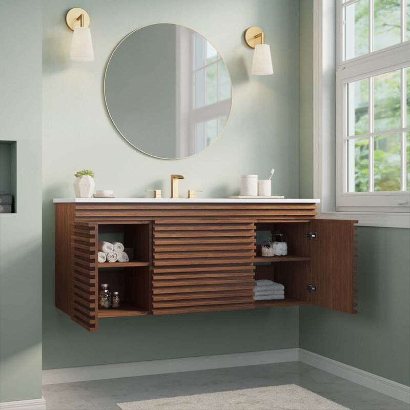 Modway Render 48 Wall-Mount Bathroom Vanity