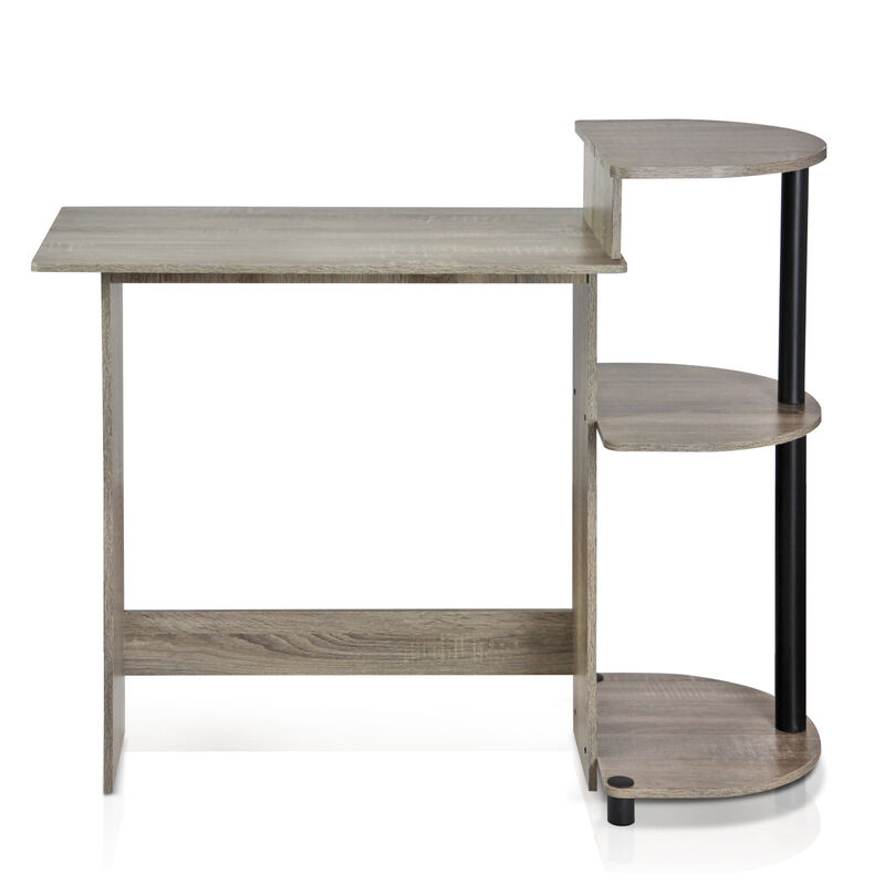 Furinno Furinno 11181GYW/BK Compact Computer Desk, French Oak Grey/Black