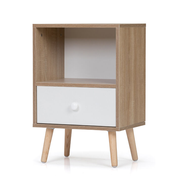 Streamdale 2 Mid Century Wood Nightstands with Drawer