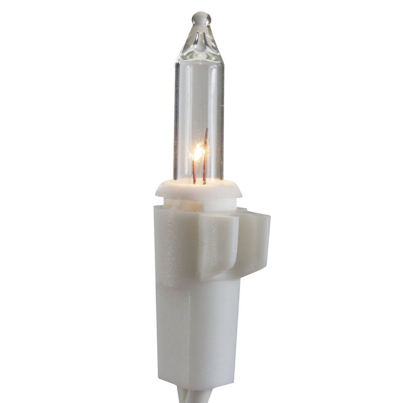 100ct Clear Mini Replacement Christmas Lights with Clips for Yard Art Decorations 25'