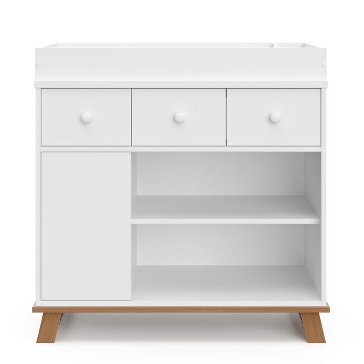 Storkcraft Modern Nursery Changing Table Dresser - Vintage Driftwood