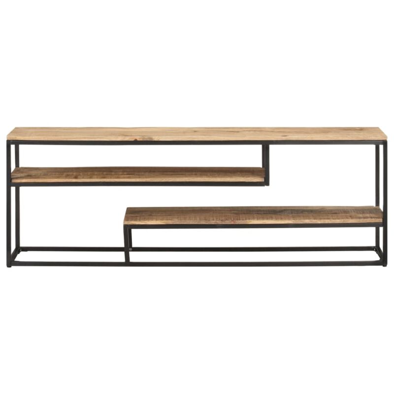 vidaXL TV Cabinet 51.2"x11.8"x17.7" Rough Mango Wood