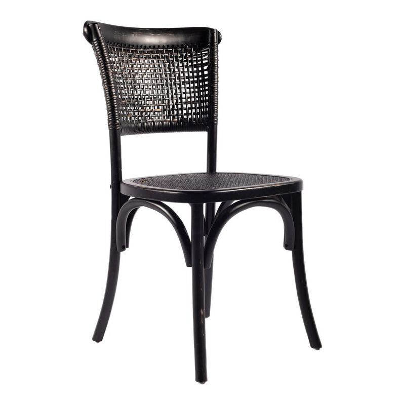 Moe's Home Collection Churchill Dining Chair Antique Black-Set Of Two