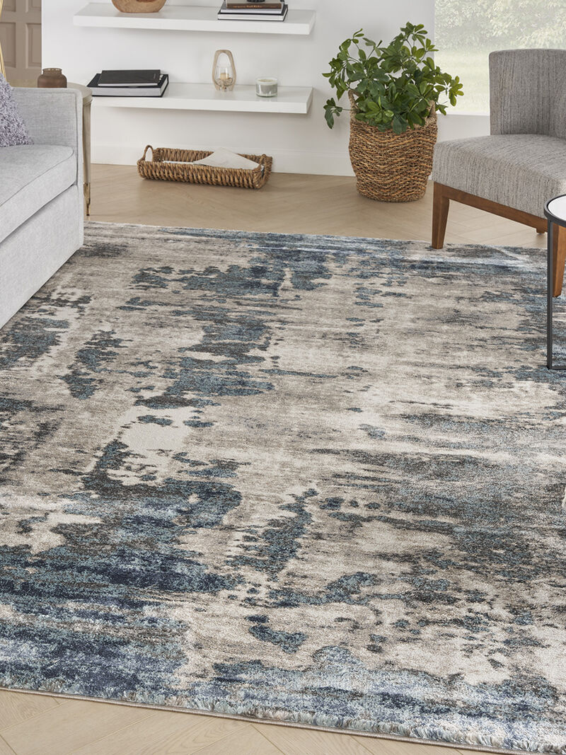 American Manor AMR04 Ivory/Blue 3'11" x 5'11" Rug