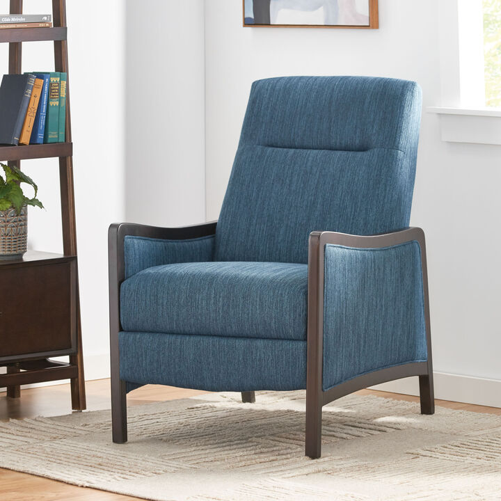 Merax Push-back Fabric Recliner Chair with Birch Wood Frame